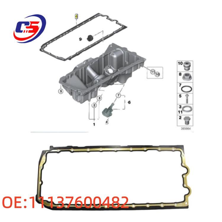 Oil Pan Gasket for BMW N52 Models (E90, F35, F18, F02, F25) - Part #11137600482