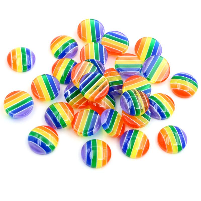 

New New! 40pcs/Lot 12mm Mix Colors Flat back Resin Classic Stripes Cabochons Fit 12mm Cameo Base Cabochons