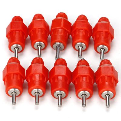 10 Pcs Push Nipple Cup Poultry Chicken Bird Quail Drinker Waterer