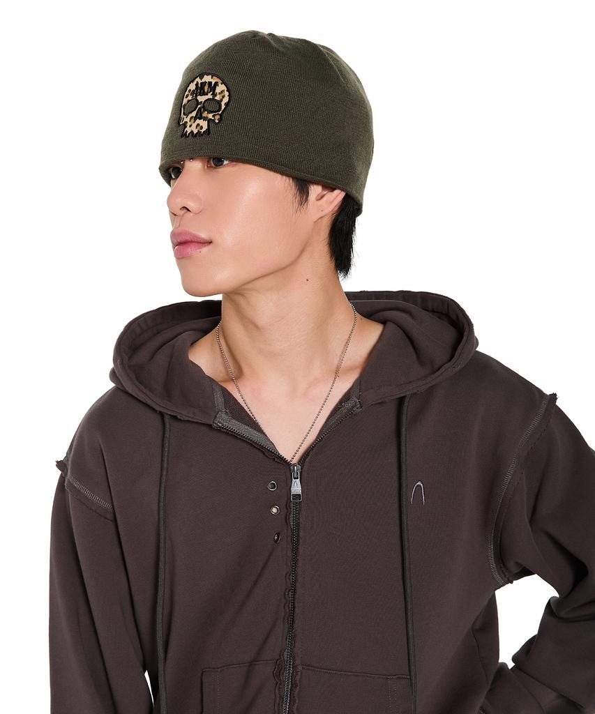 AAKAM Skull Beanie (Khaki)