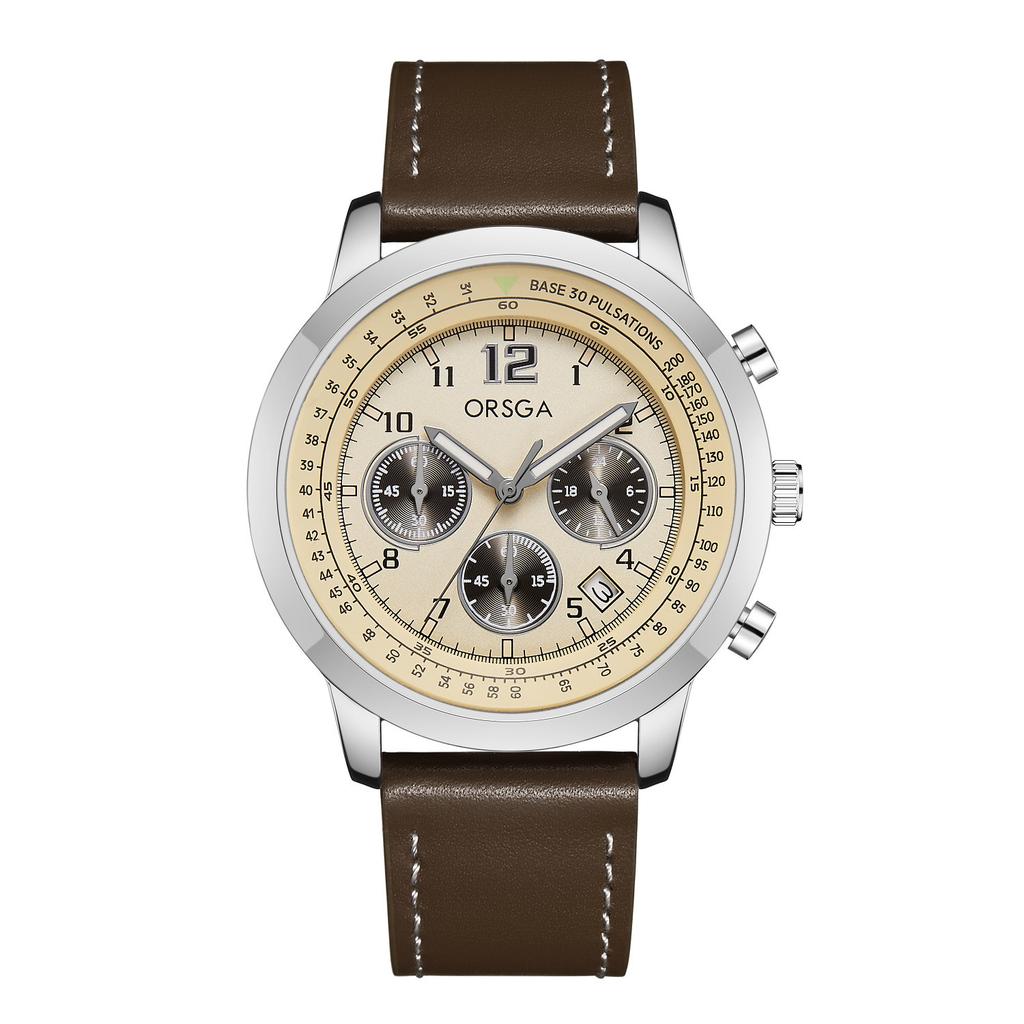 Fashion Multifunctional Chronograph Men's Watches Luxury Quartz Stainless Steel Waterproof Wristwatch Reloj De Hombre