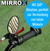 MIRROX Zpětné zrcátko na kolo Zrcátko Řídítka Univerzální e-bike Nastavitelné o 360°