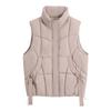 Down cotton vest women's winter new loose and light stand-up collar design streamer warm vest tide