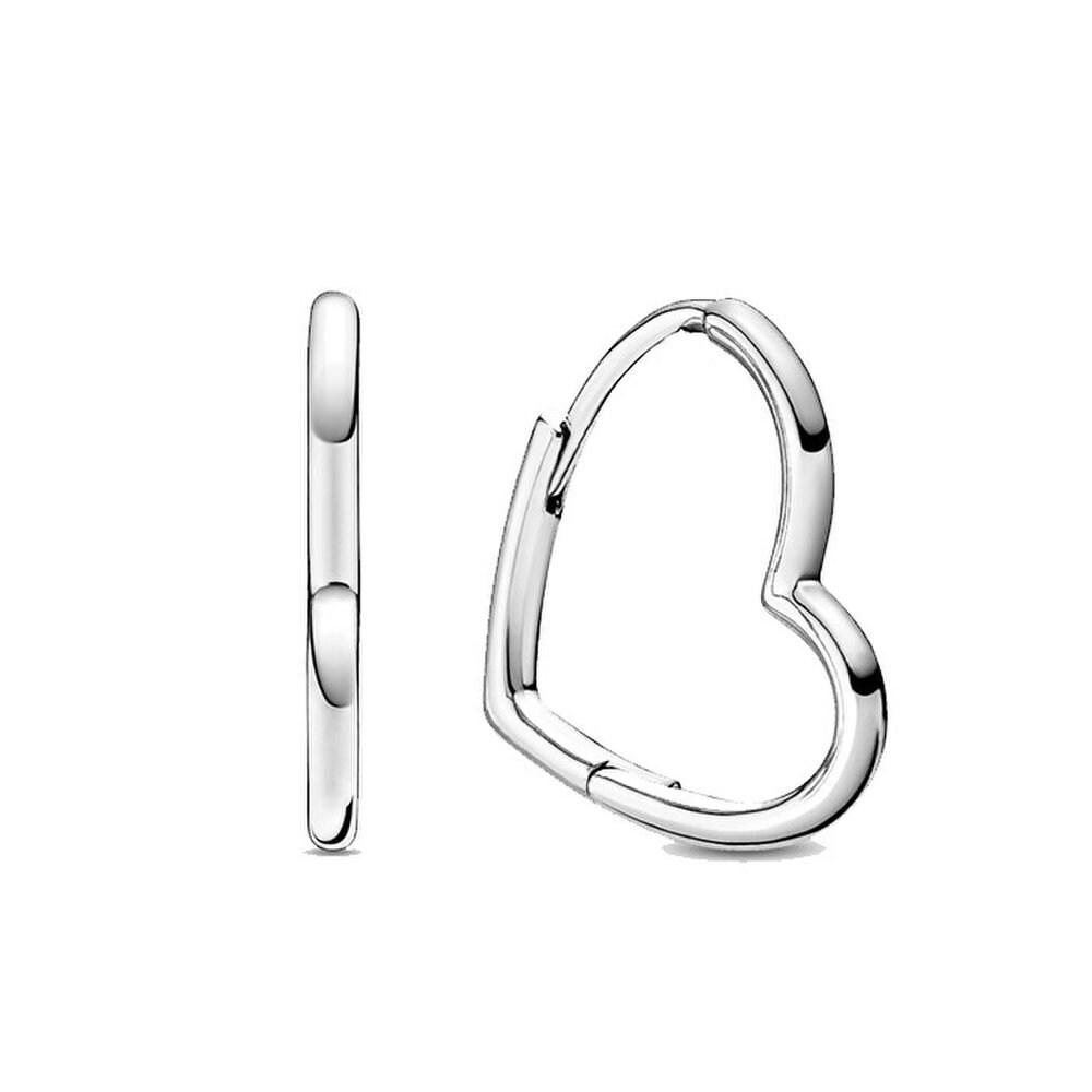 Pandora Small Asymmetric Heart Earrings 298307C00