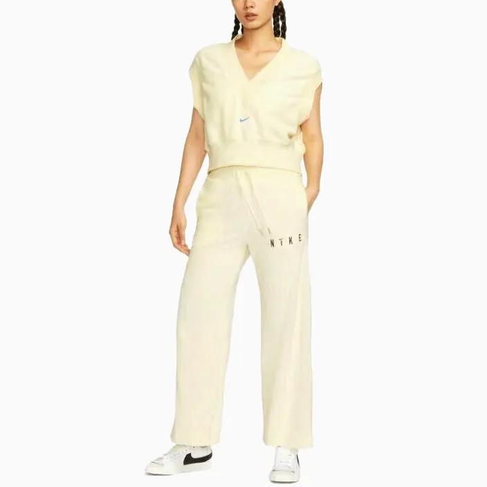 Nike Women'ss Letter Print Straight-Leg Pants 'Light Khaki' (Unisex) Casual Pants FV4011 113