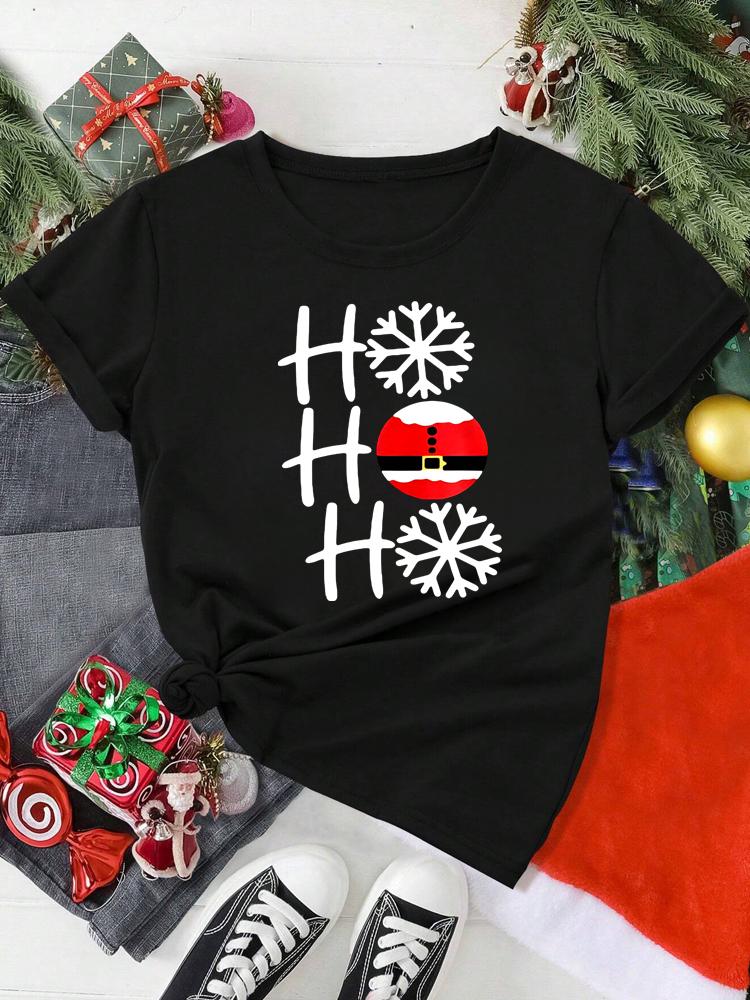 Women Christmas Santa Claus Printed T Shirt Christmas Xmas Gifts Cartoon Top Tshirt Harajuku Fashion New Year T-shirt