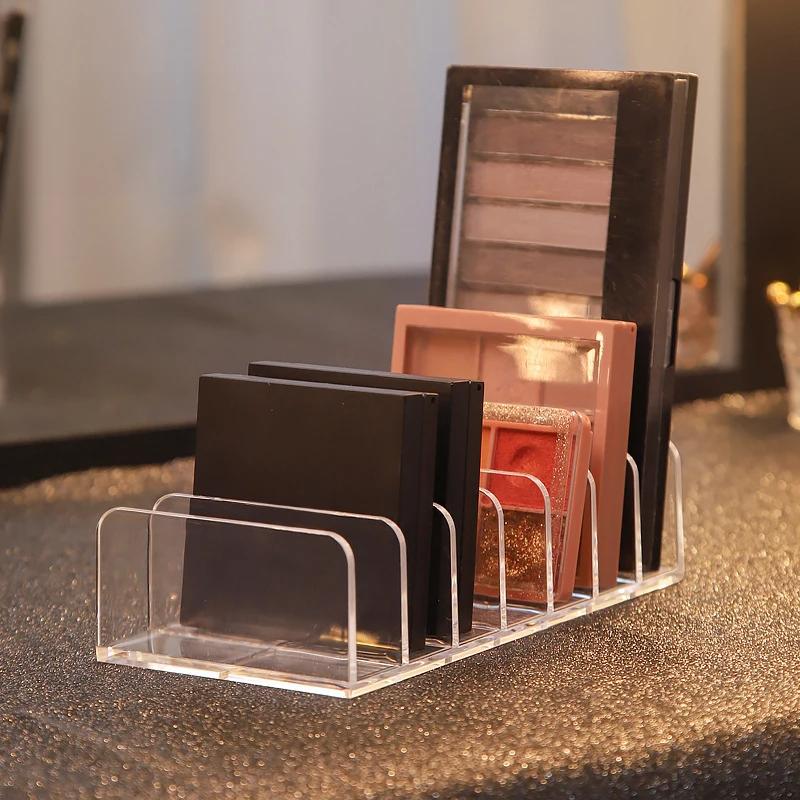 Transparenter Make-up-Organizer mit 7 Fächern für Lidschattenpalette und Kosmetik, Aufbewahrungsbox für Schminktisch und Badezimmerarbeitsplatte