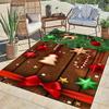 1 Stück Weihnachts-Elemente Teppich, Rutschfest, Leicht zu reinigen, Fleckenbeständig, Perfekt für gemütliche Wohnzimmer, Schlafzimmer, Küchen, Büros, ein