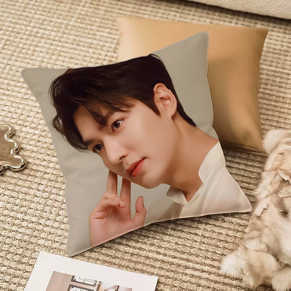 Handsome Star L-Lee Min-ho-MT Popular Pillow Case Comfort Sofa Bed Silky Elegant Invisible Zipper Decorative Cushion Cover