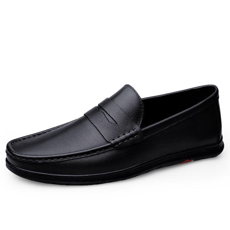 Leather Penny Loafers Men Casual Shoes Luxury Designer Dress Shoes Man Moccasins Vintage Slip On Flats Mens Driving Shoes 2025