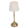 Cordless Table Lamp with Pleated Fabric Shade Aluminum Dimmable Rechargeable Bedside Night Light for Home Restaurant