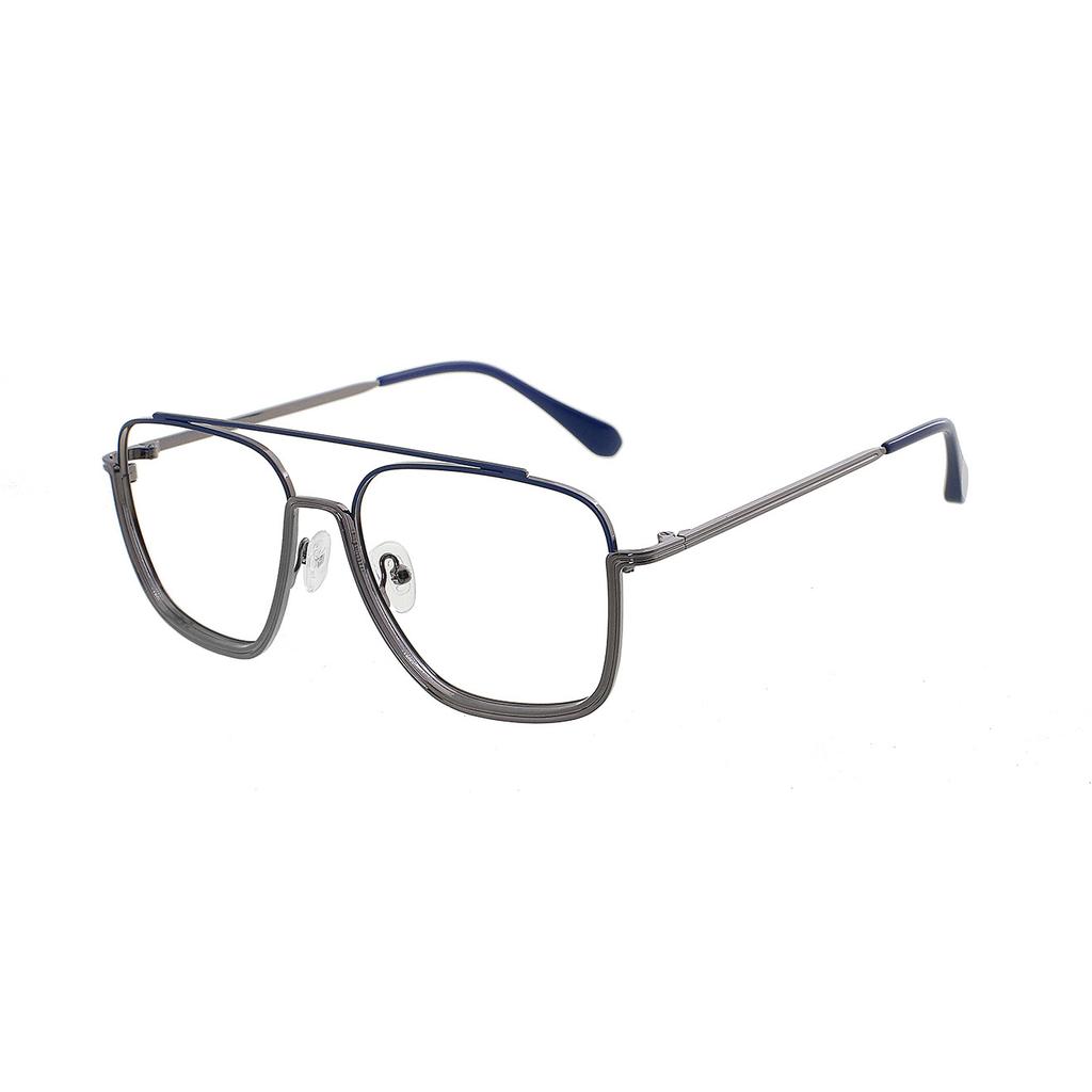 Pilot Double Beam Metal Men'S Myopia Glasses Frame Commuter Glasses Frame Two-Color Frames