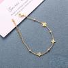 Lucky Four-leaf Clover Bracelet for Women Simple Titanium Steel Accessory Colorfast Bangle