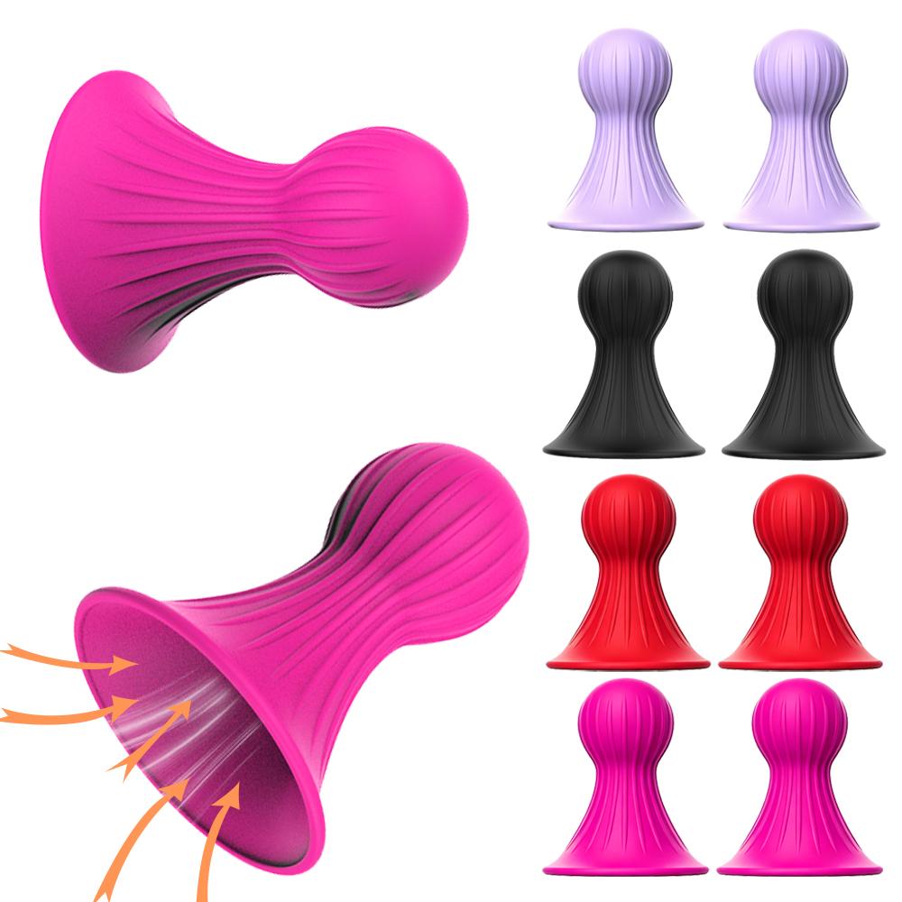 Silicone Nipple Suckers Set Soft Suction Cup Breast Teaser Sensual Nipple Stimulation Sex Toys Sensitive Nipple Play for Couples