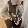 Autumn and winter casual fur integrated thickened sleeveless vest lapel jacket Korean suede lamb wool vest women