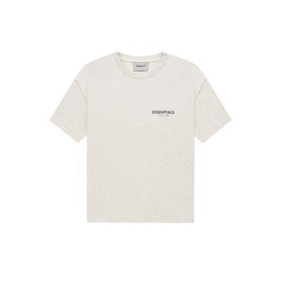 Essentials Fall/Winter 2021 Short Sleeve Logo T-Shirt Unisex Tops Light-Heather-Oatmeal FOG-FW21-223