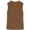 Spring and Summer Slim Half Turtleneck Sweater Round Neck Solid Color Knitted Thermal Inner and Outer Vest