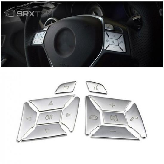 Car Console Steering Wheel Panel Switch Sticker For Mercedes Benz A B C E Class