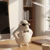 Yousheng Niedliche Coole Schaffigur 3D Gedrucktes Lamm mit Sonnenbrille und Fliege Neuheit Tier Skulptur für Haus Büro Schreibtisch Dekoration