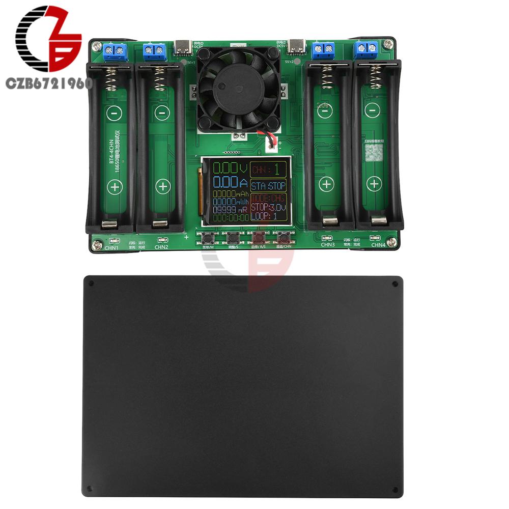 18650 Battery Capacity Internal Resistance Detector Automatic Charging and Discharging Module 2/4 Channel Battery Tester