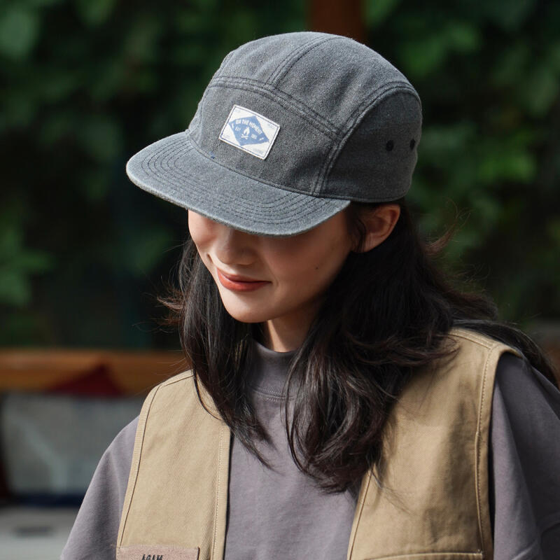 On the Moment Outdoor Washed Denim Camp Cap C4 Black BLACK