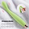 Vibratori subțiri curbat pentru femei Tender Green Pink Clitoris Stimulator anal vaginal Masturbator Vibrator medical din silicon Jucărie sexuală