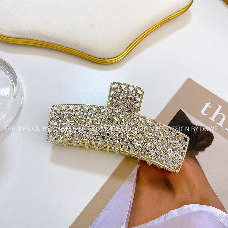 

Классическая коллекция заколок для волос из сплава с различными дизайнами из жемчуга и страз для модных стилей Square Diamond