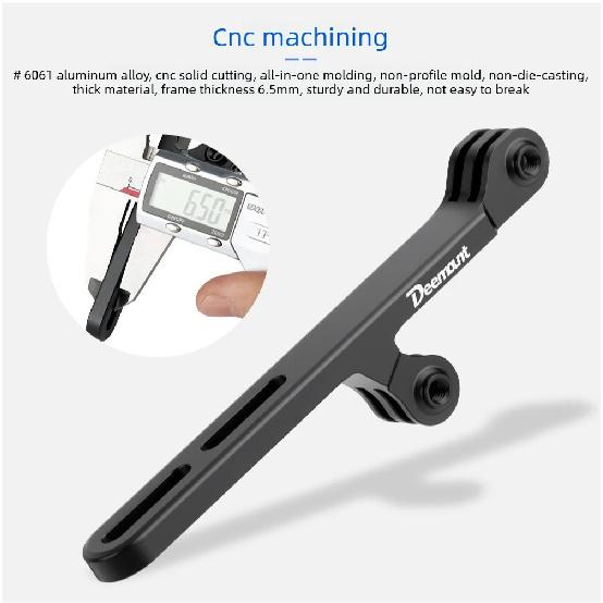 Bicycle stem extension bracket compatible with GOPRO dual-head lifting bracket,suitable for Garmin,Bryton,and Wahoo code tables