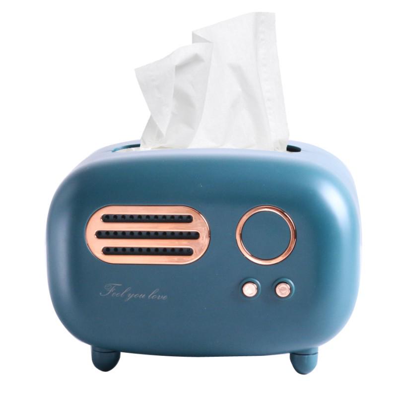 Punch-Free Retro Record Player Tissue Box - Light Luxury Storage for Home and Hotel