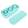 Ice Cube Tray for Tumbler Silicone Ice Maker for Making 3 Hollow Cylinder with Lid and Bin for Freez