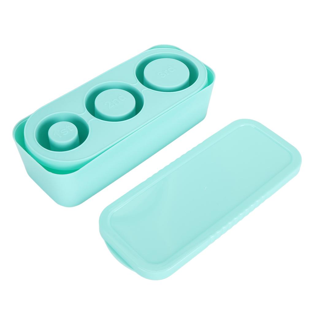Ice Cube Tray for Tumbler Silicone Ice Maker for Making 3 Hollow Cylinder with Lid and Bin for Freez