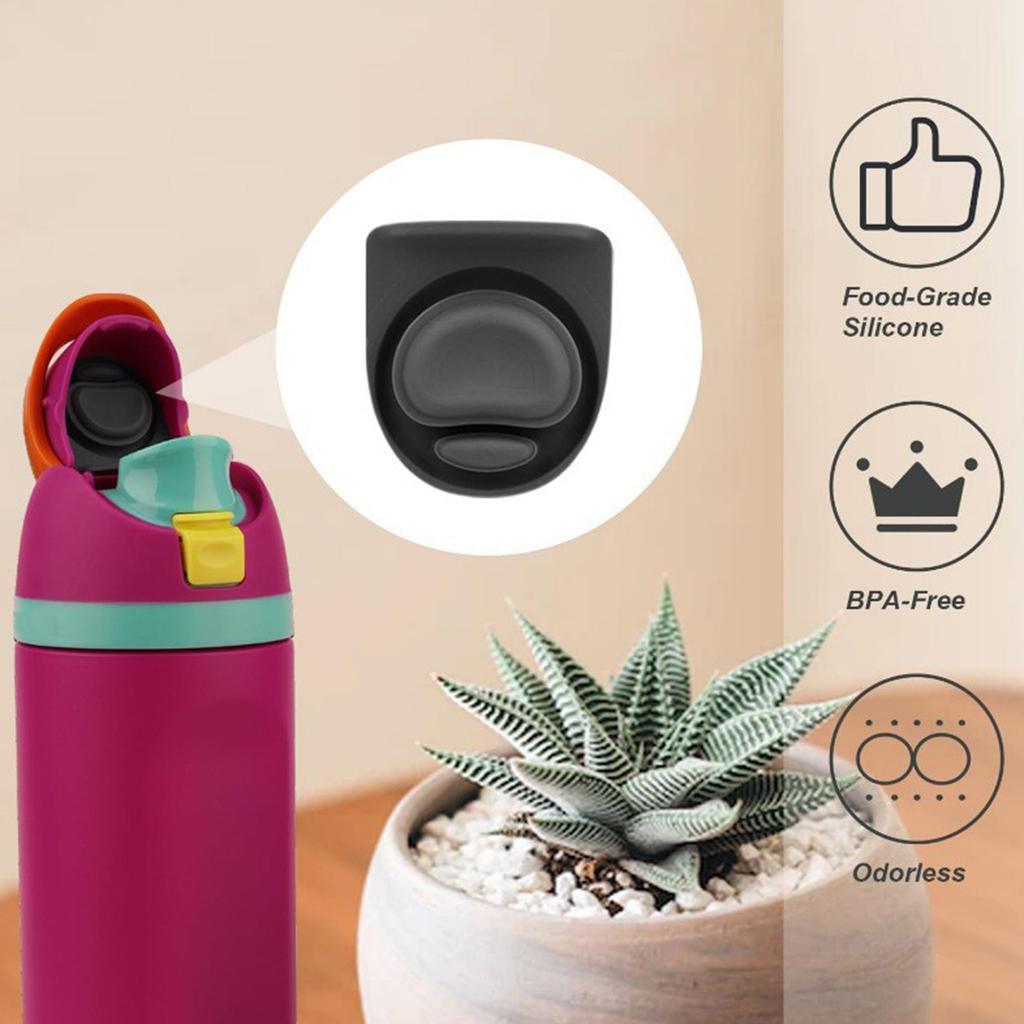 2/4Pcs Replacement Plug Stainless Steel Insulated Water Bottle Replacement Stopper Leak-proof Silicone Lid for Owala