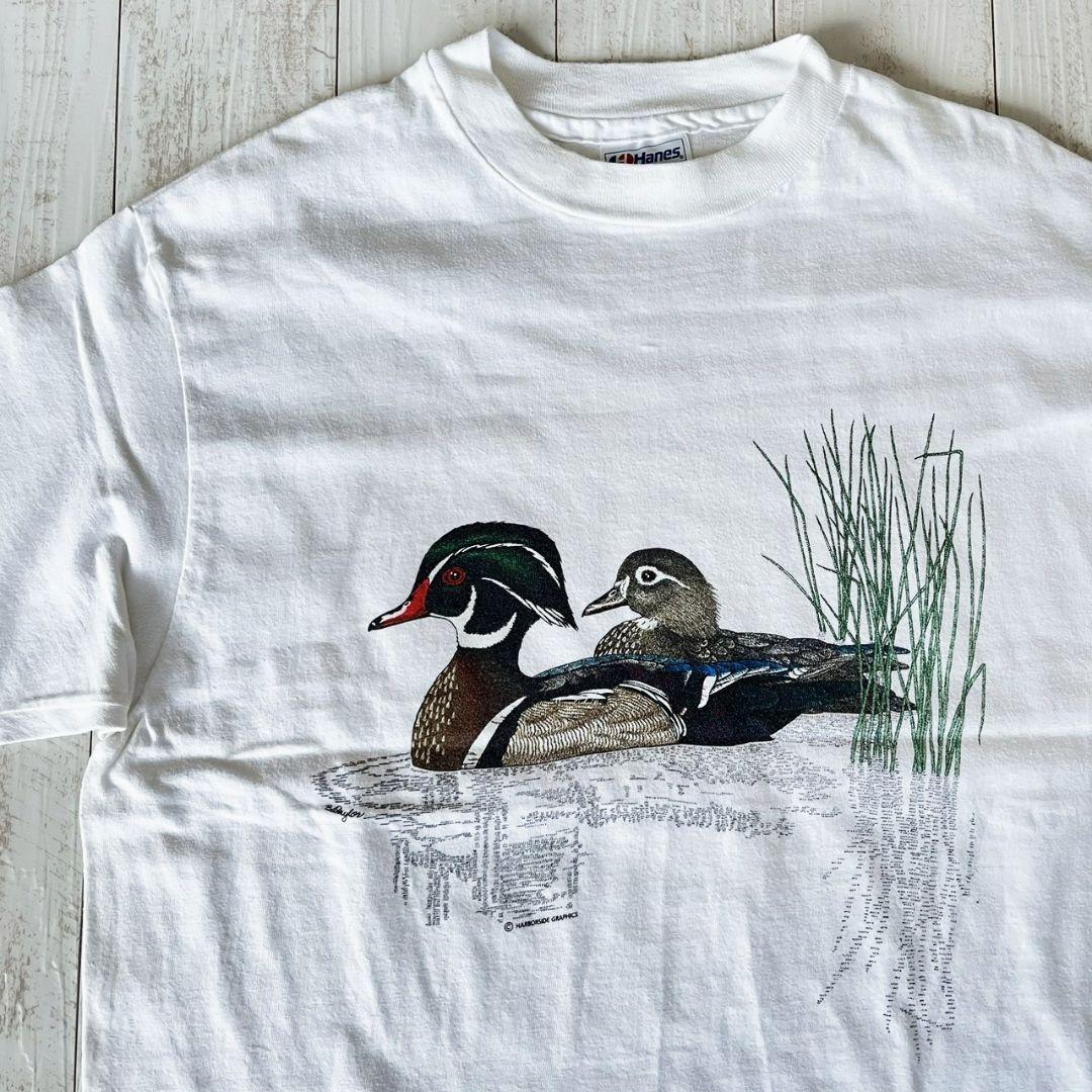 

[USED] 90s Vintage USA Made Bird T-Shirt Animal Art 80s Vintage Clothing