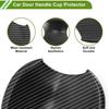 Car Door Handle Cup Protector for Honda Civic 8th 2006-2011 Carbon Fiber Black ABS 4 Pcs