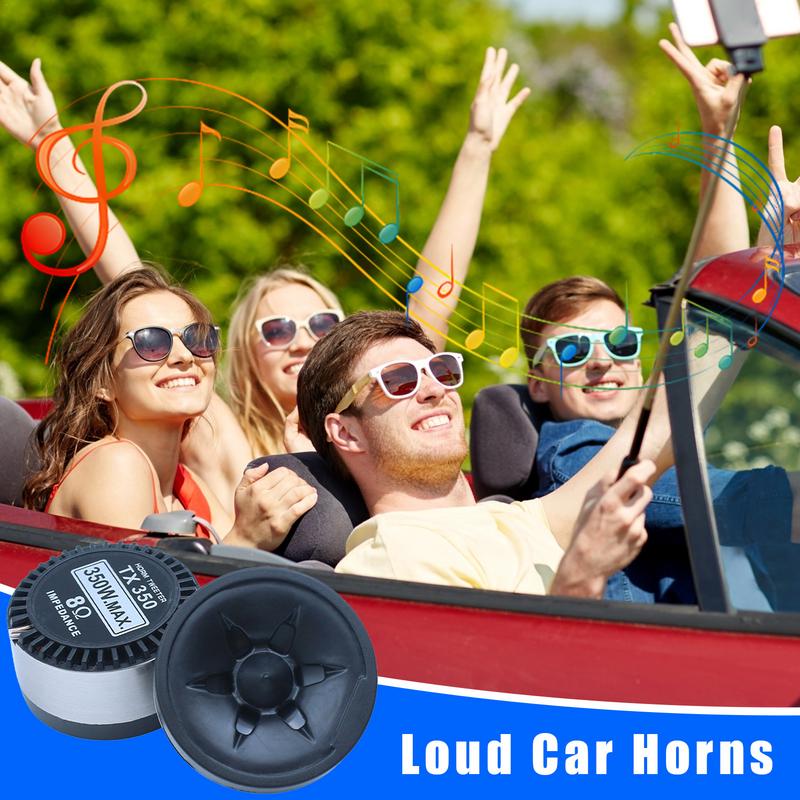 Car Mount Horns Loud Stereo Car Horns Multifunctional Car Horns Black Car Speaker For Commuting Business Trip Daily Driving france