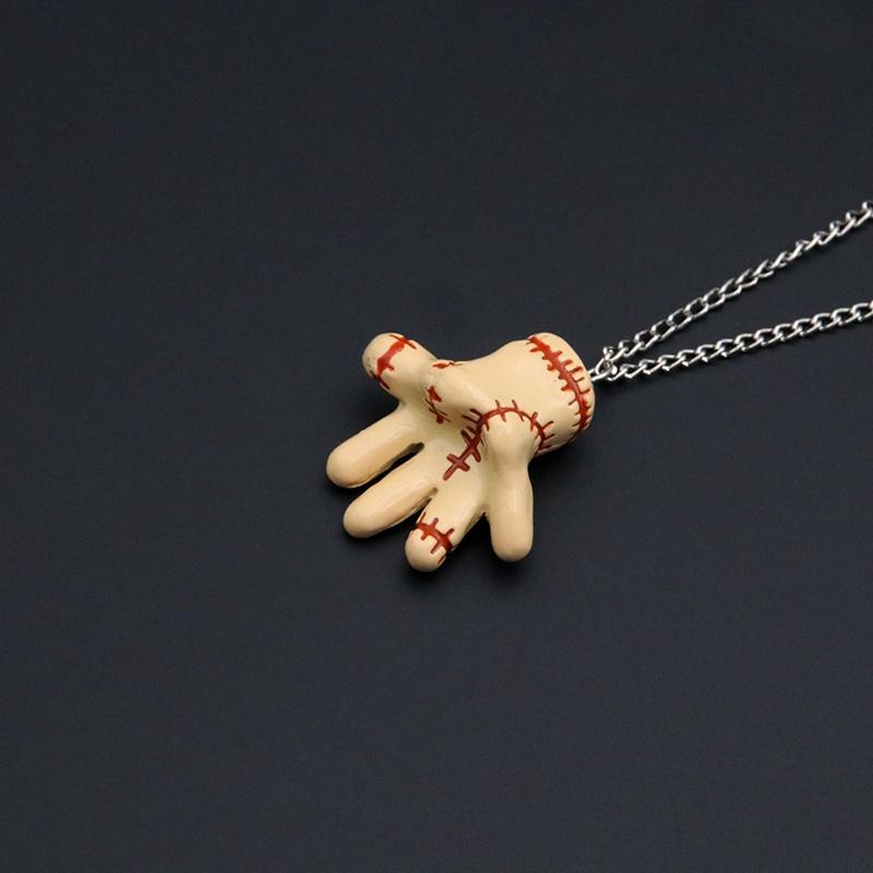 

Готическая среда Аддамс ожерелье талисман Мортиша рука семейный символ связи форма руки кулон ювелирные изделия Хэллоуин вечеринка G