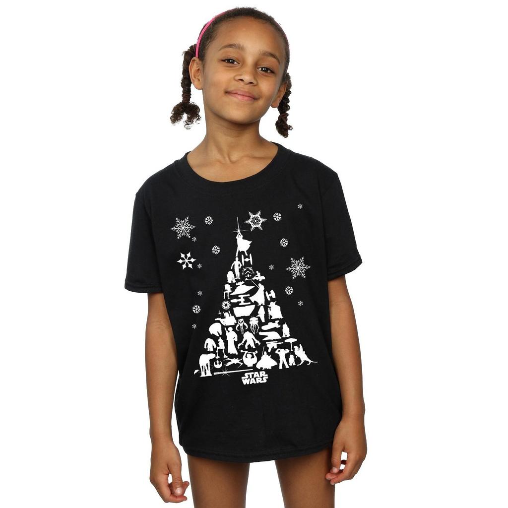 STAR WARS Tricou din bumbac pentru brad de Crăciun pentru fete
