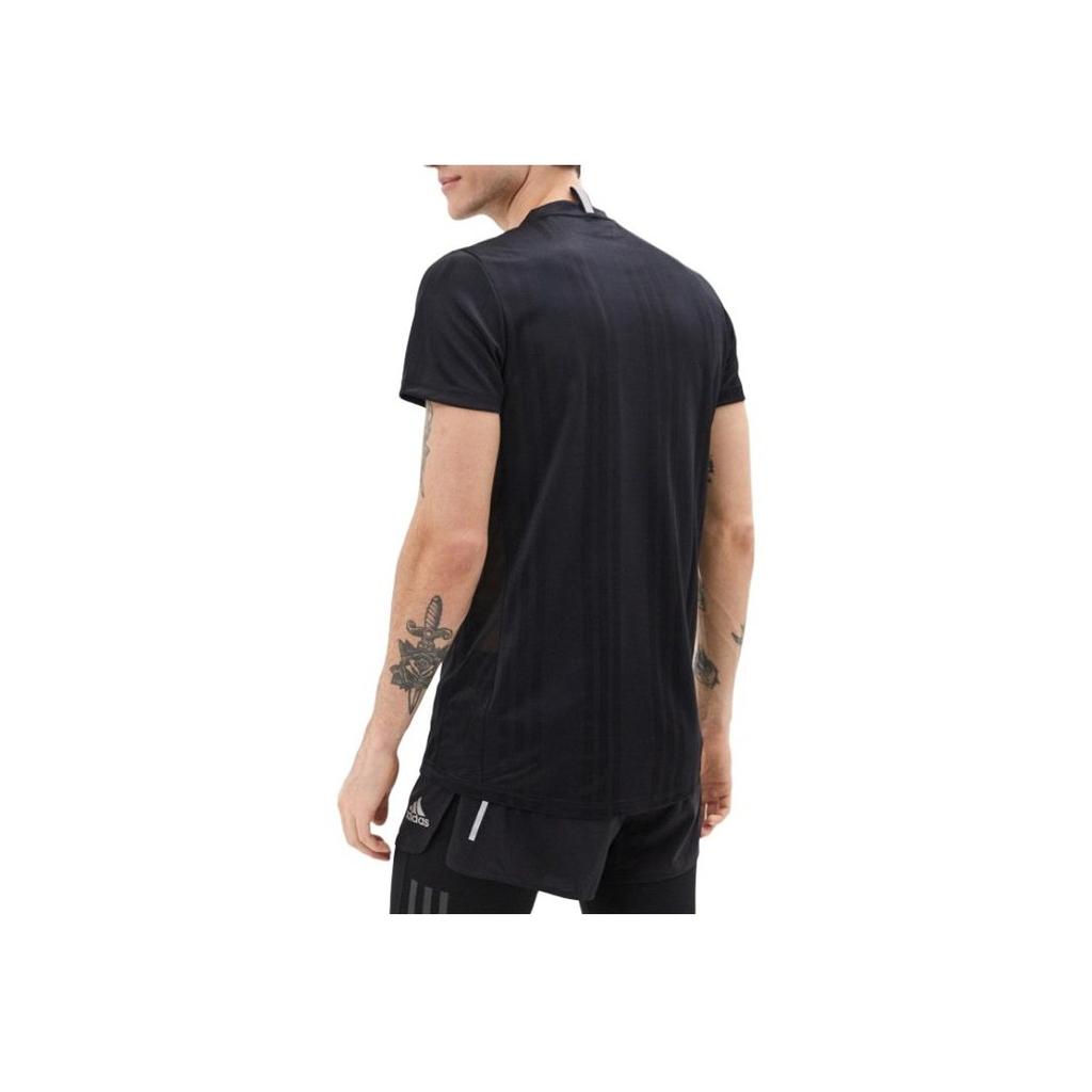Adidas Round Neck Sports Breathable Short Sleeve T-Shirt Men Tops Black FK3553