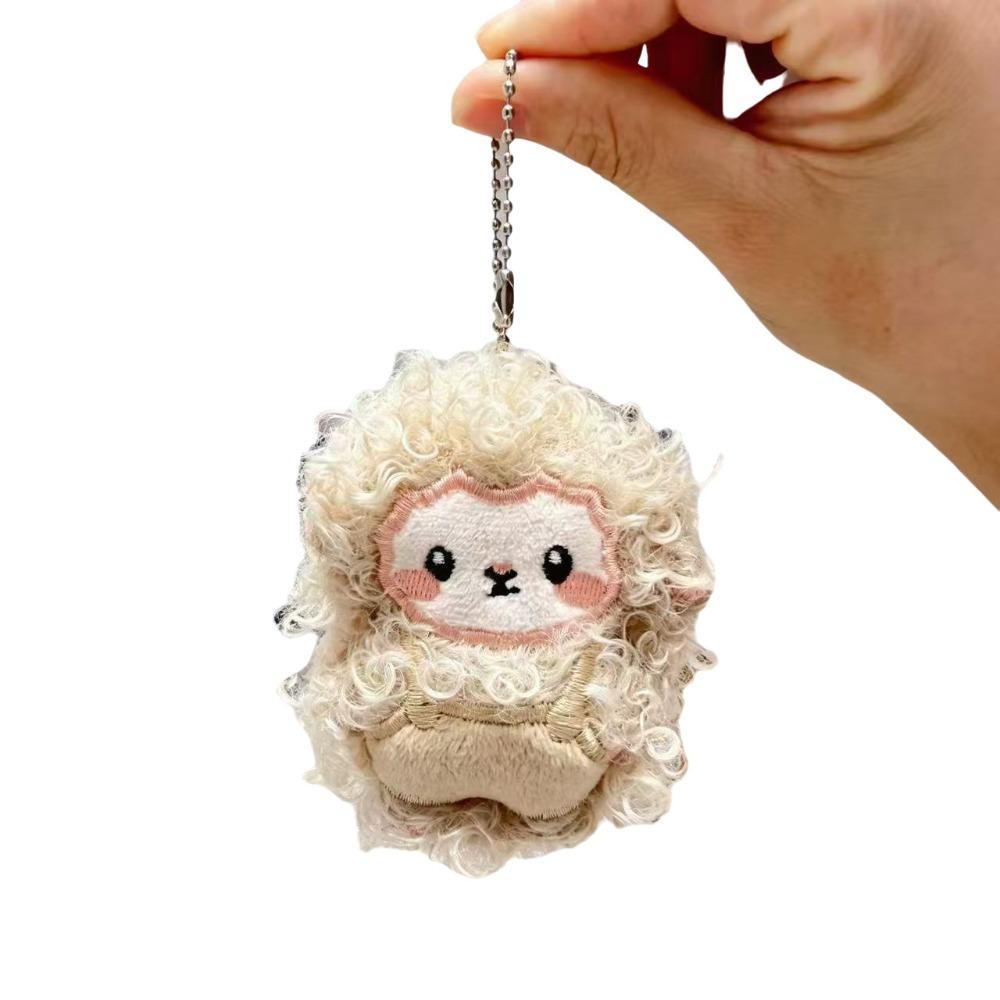 Cute Plush Sheep Keychain Portable Cartoon Sheep Doll Funny Backpack Pendant Birthday Gift