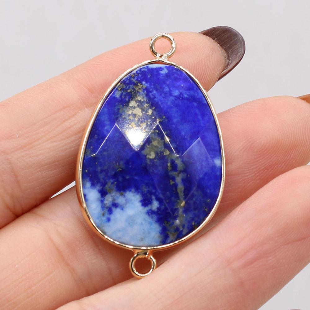 1 Peça, Conector de Cristal de Cura Reiki, Conectores de Pedra Natural Energética Pedras Preciosas para Fazer Joias DIY Acessórios de Colar Pulseira Artesanato