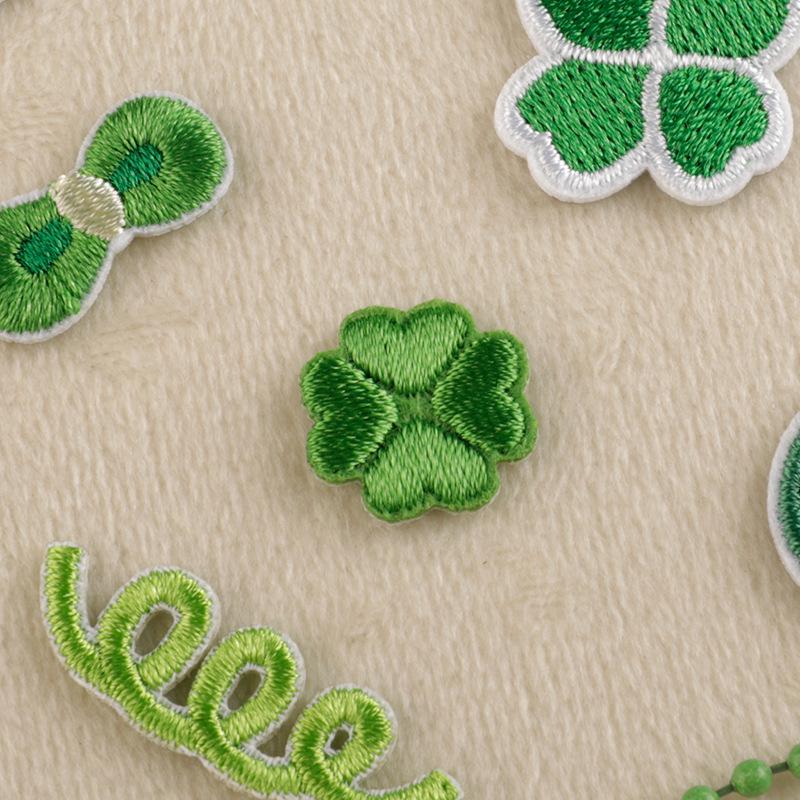 Korean Leaf Line Embroidery Patch - DIY Accessories Sticker