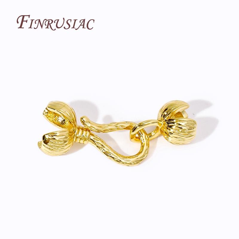 18K Gold Plated End Hook Connectors Fittings Bracelet Connecting Clasps For Jewelry Making Supplies DIY Necklace Accessories