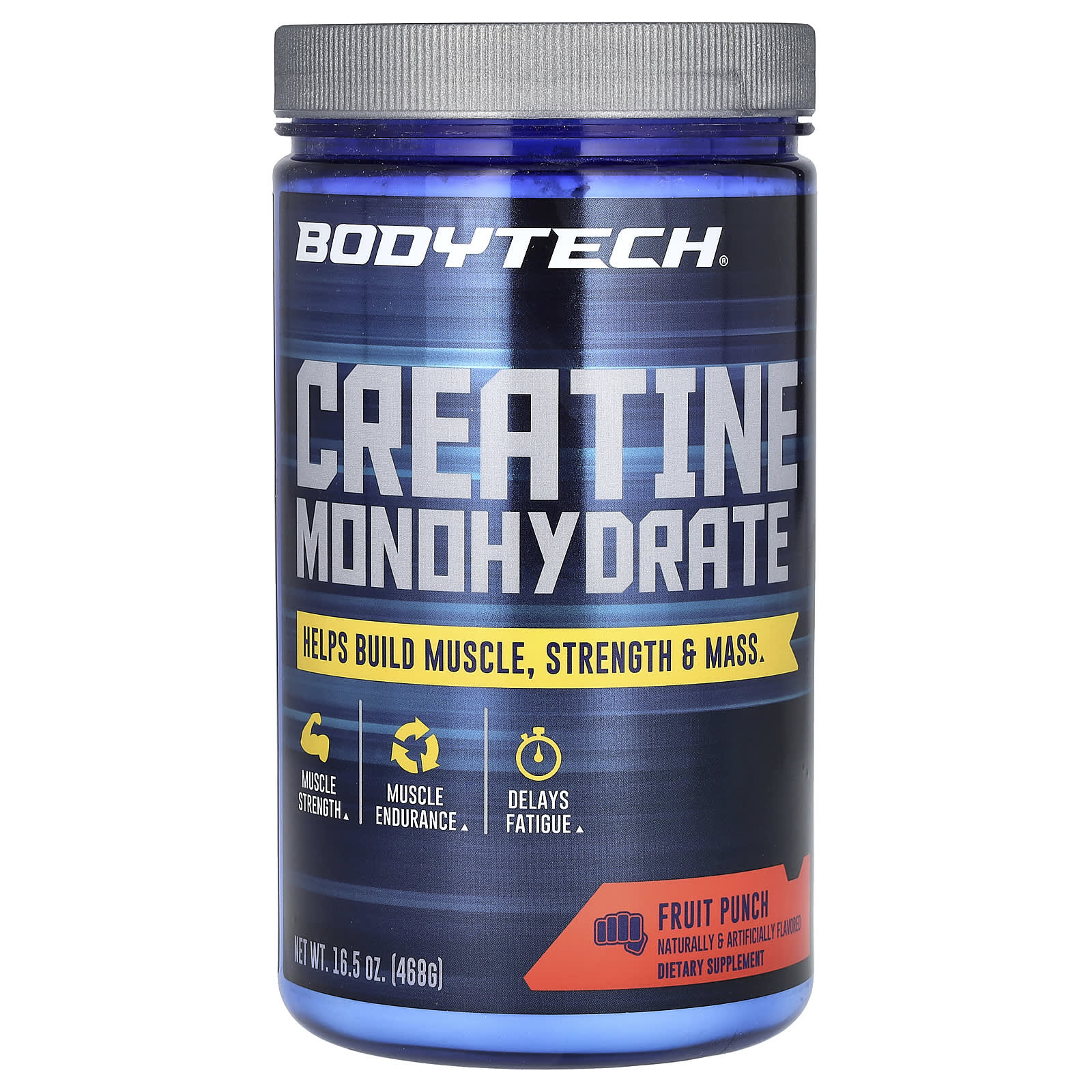 

BodyTech, Creatine Monohydrate, Fruit Punch Flavor, 5 g, 16.5 oz (468 g)