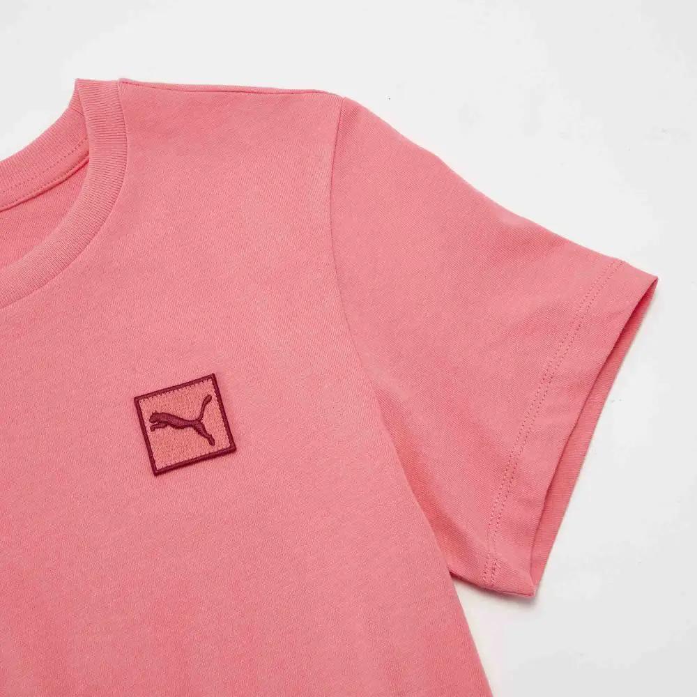 Puma Ess Elevated Fashion Comfortable Soft Skin-Friendly Versatile Short Sleeve Regular T-Shirt Women Tops 690642-22