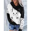 Sudadera con capucha y estampado de pata de gatito para mujer, de manga larga, bonita, ligera, informal, para otoño