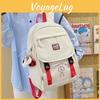 Casual Unisex Nylon Dreamy Letter Print Book Bag With Padded Straps For School And Daily Use
