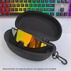 Portable EVA Glasses Protector Case - Zipper Closure with Carabiner Hook, Outdoor Torch Storage Box (Flashlight Accessories)