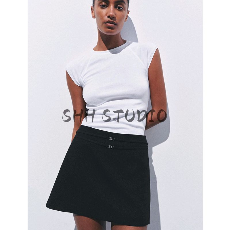Spring and Summer New Women's Clothing French Preppy Style with Belt High Waist Temperament Wild Casual Culottes 2823536
