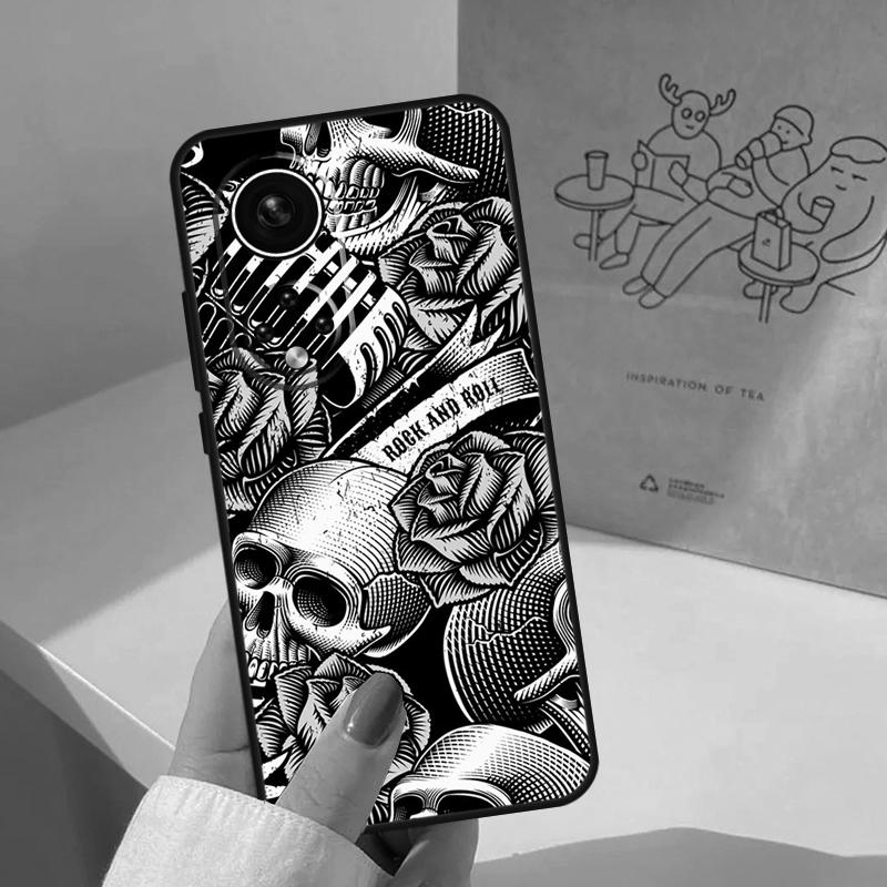 Rock and Roll Skull Case For Honor Magic 8 Pro 7 6 5 Lite Cover For Honor 200 400 50 70 90 X8a X8b X9a X9b X9c