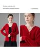 Chic Candy Color Women's Cashmere Cardigan - Slimming Long Sleeve Autumn/Winter Top